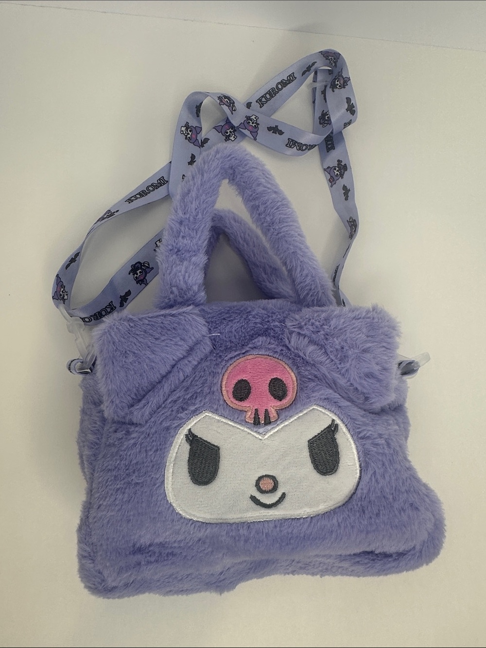 Kuromi Plush Kids Crossbody Bag in Lavender by Sanrio